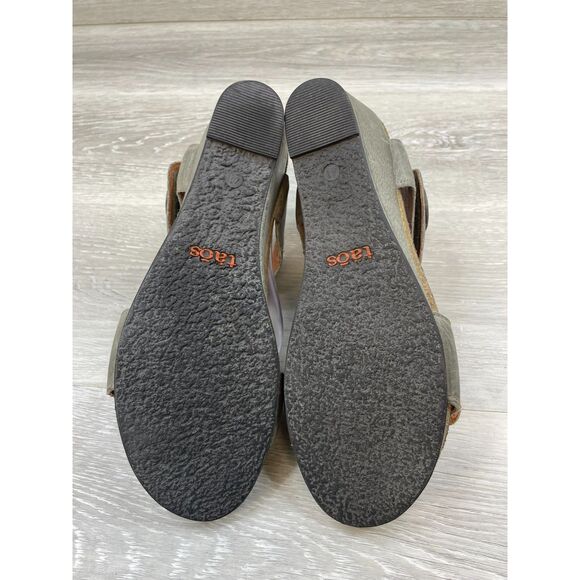 Taos Carousel 3 Women's Sandal Gray Leather Buckle Ankle Strap 8.5 Shoes - Picture 6 of 12